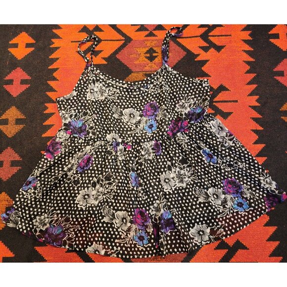 Torrid Women's Plus Size 2 Polka Dot & Floral Print Camisole Swing Top. - Picture 1 of 10